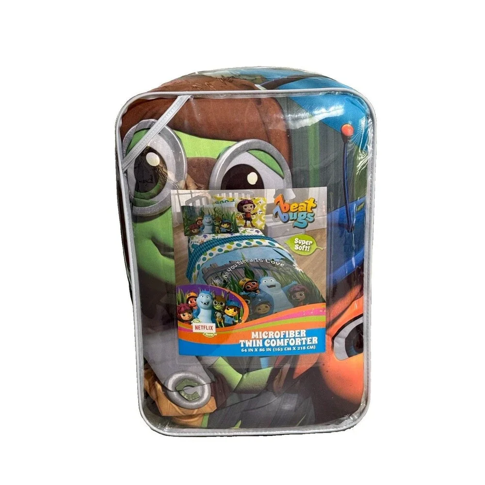 Beat Bugs Good Day Sunshine TwinMicrofiber Comforter 64 in by 86 in NEW
